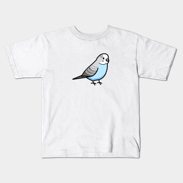 Blue Budgie Kids T-Shirt by littlemandyart